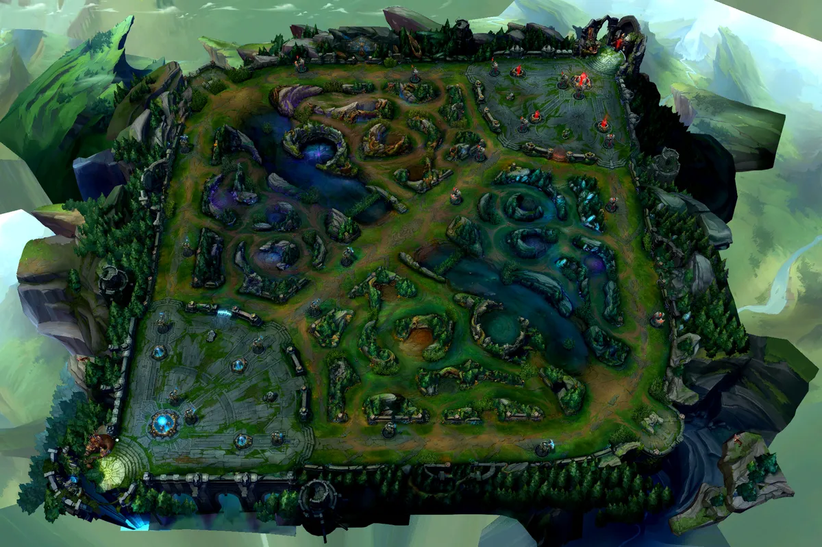 Summoner's Rift map overview