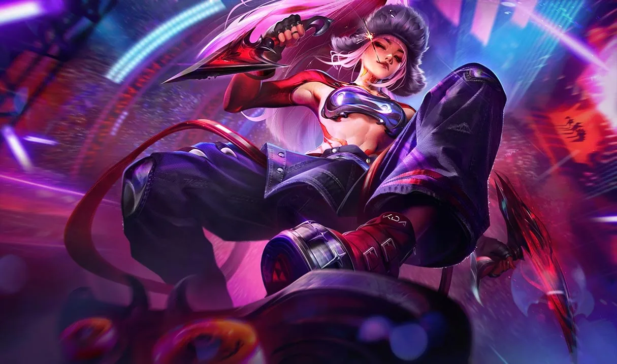 K/DA FIRESTARTER Ignition Akali splash art from the PBE files