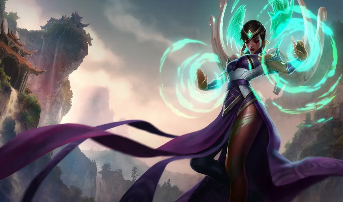 Karma splash art, the Enlightened One meditating in spirit light